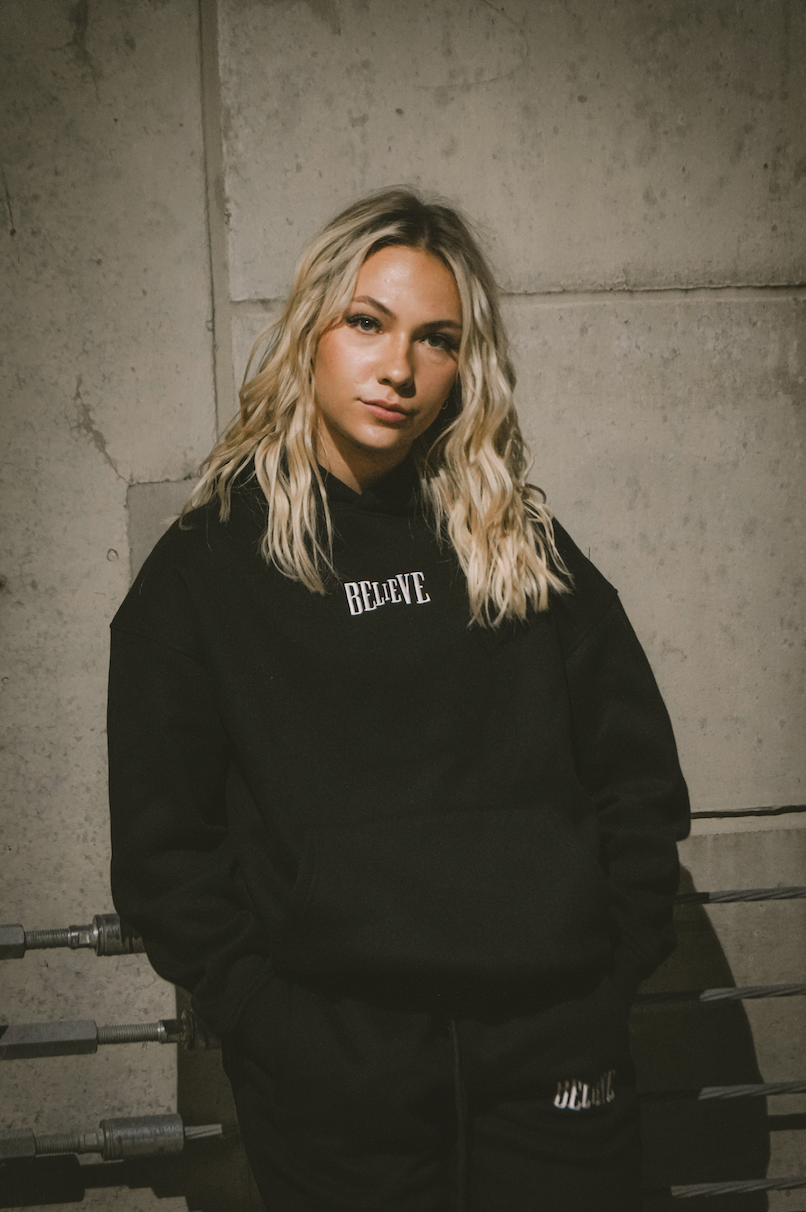 Womens hoodies and joggers black - Believe Co