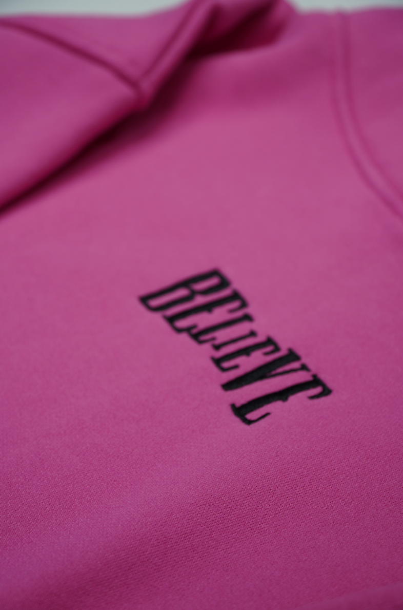 Womens pink hoodies athletic lifestyle - Believe Co